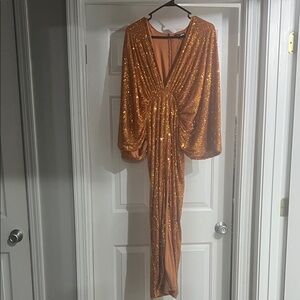 Sparkling Gold Sequin Dress